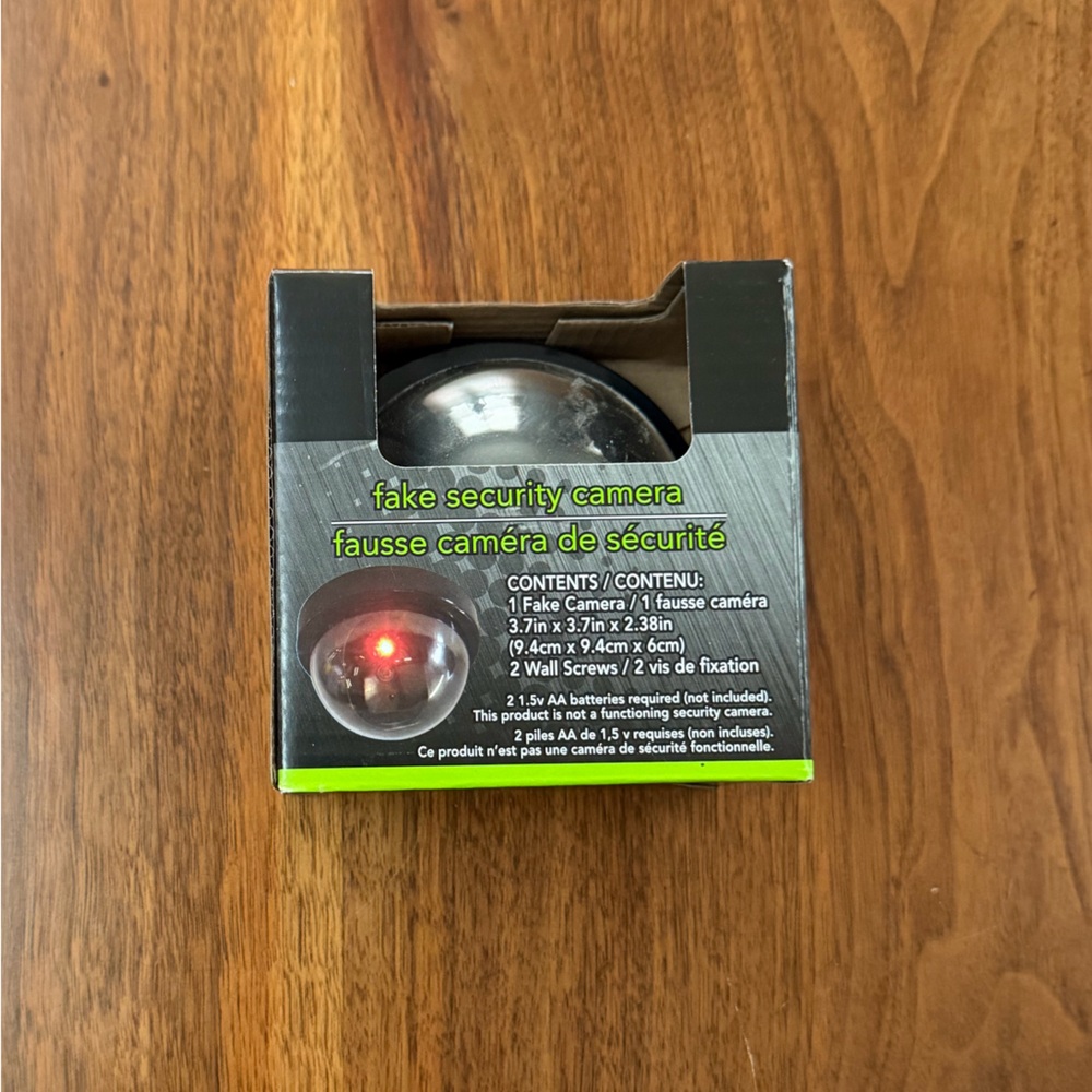 NWT Fake Security Camera with Red Light